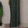Green French Chantilly Lace Saree | Regal