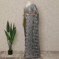 Grey French Metallic Chantilly Lace Saree