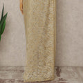 Gold French Metallic Chantilly Lace Saree