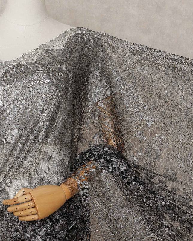 Honey Gold Premium French Metallic Chantilly Lace Saree – 5.5 Meters Fabric Length, Width 110 cm, Imported from France  & Blouse Not Included-D26579