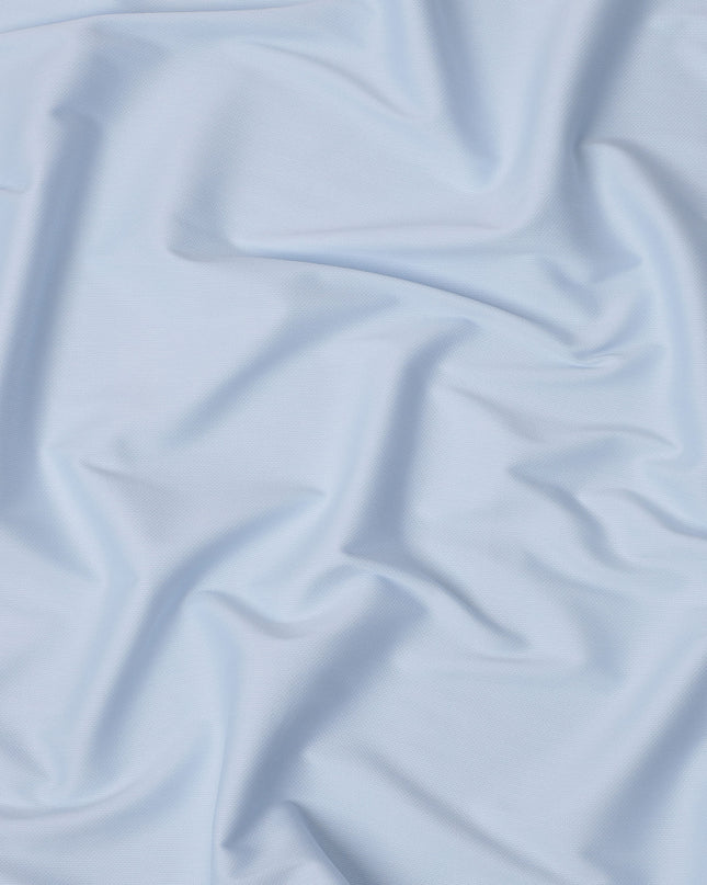 Light Blue Textured Italian 100% Cotton Shirting Fabric, 150 Cms, Italy-D24943