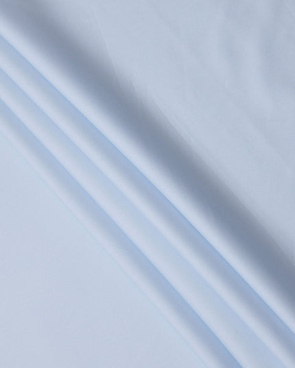 قماش قمصان إيطالي منسوج أزرق فاتح، 100% قطن، 150 سم، إيطاليا - D24943