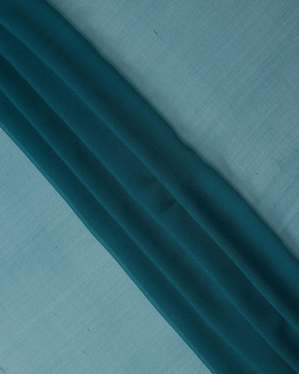 Aqua Green Plain Synthetic Georgette Chiffon Fabric, 110 Cms Width, Made in India-D25931
