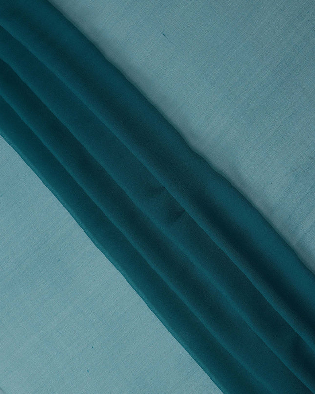 Aqua Green Plain Synthetic Georgette Chiffon Fabric, 110 Cms Width, Made in India-D25931