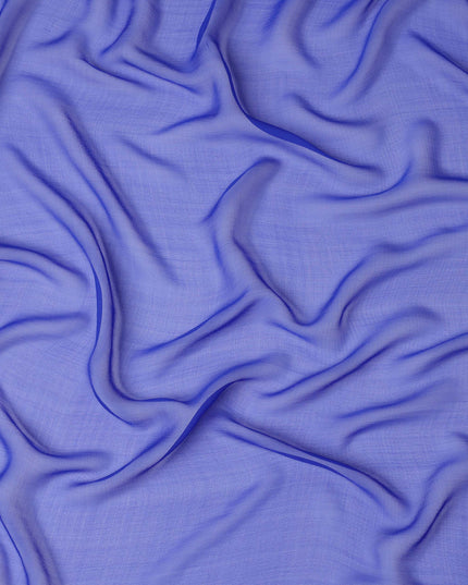 Lavender Blue Synthetic Plain Georgette Chiffon Fabric, 110 Cms Width, Made in India-D25935