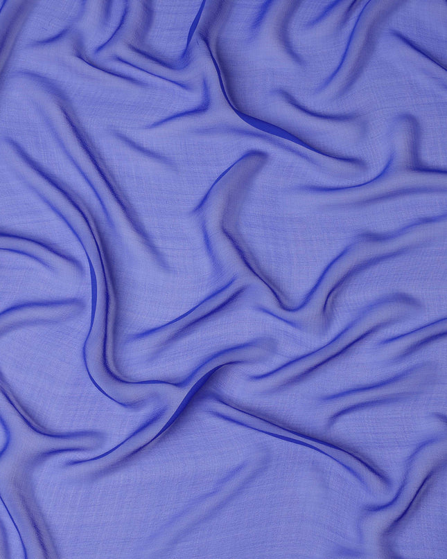 Lavender Blue Synthetic Plain Georgette Chiffon Fabric, 110 Cms Width, Made in India-D25935