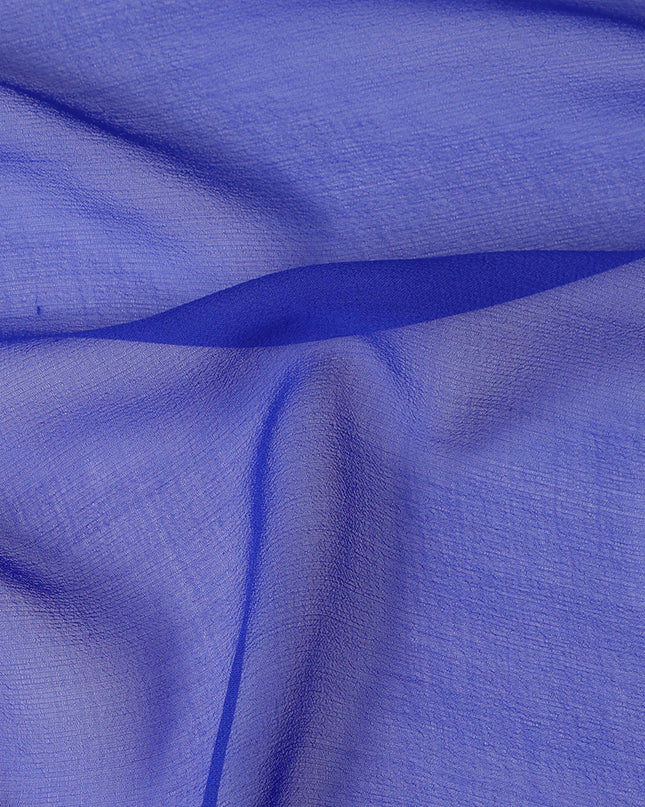 Lavender Blue Synthetic Plain Georgette Chiffon Fabric, 110 Cms Width, Made in India-D25935