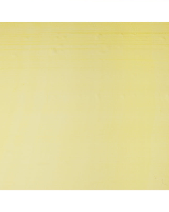 Lemon Yellow Synthetic Plain Georgette Chiffon Fabric, 110 Cms Width, Made in India-D25934