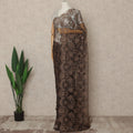 Chocolate Brown 2Tone Premium French Chantilly Saree Lace 5.5 Mtrs 110 Cms Width France-D27801