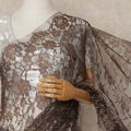 Chocolate Brown 2Tone Premium French Chantilly Saree Lace 5.5 Mtrs 110 Cms Width France-D27801