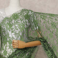 Green Premium 2-Tone French Chantilly Lace Saree Fabric 5.5 Mtrs with 110 Cms Width – Imported from France-D25660
