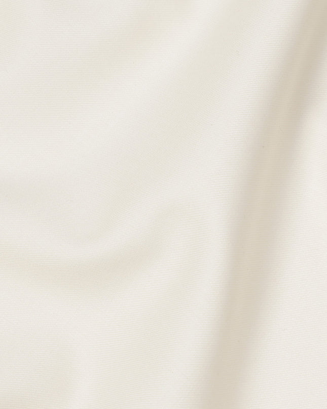 White Solid Italian Super 150's Blended Wool Suiting Fabric, 150 Cms, Italy-D24702