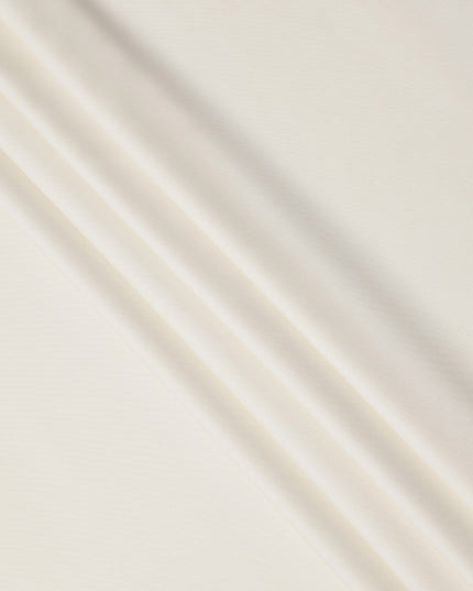 White Solid Italian Super 150's Blended Wool Suiting Fabric, 150 Cms, Italy-D24702