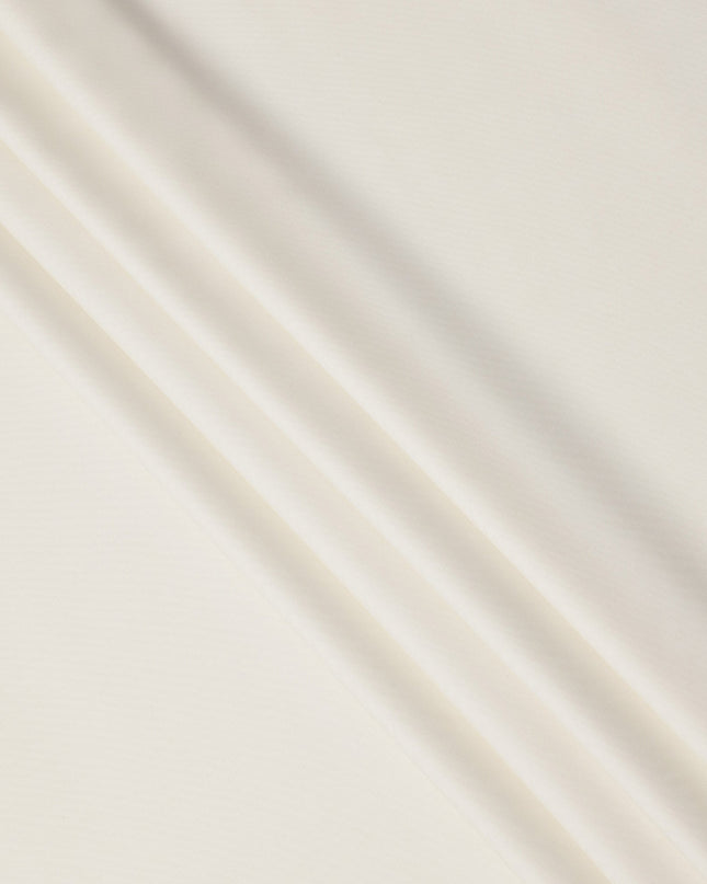 White Solid Italian Super 150's Blended Wool Suiting Fabric, 150 Cms, Italy-D24702