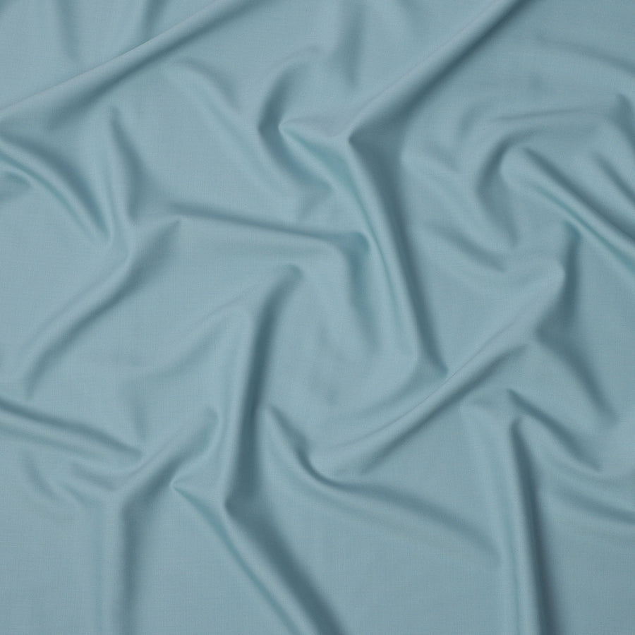 قماش صوف ممزوج سادة أزرق سماوي سوبر 120 للبدلات، 150 سم، الهند - D24973