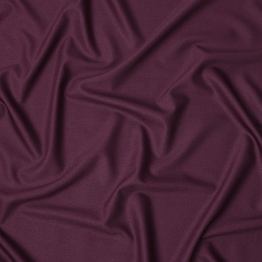 Maroon Plain Super 120's Blended Wool Suiting Fabric, 150 Cms, India-D24971