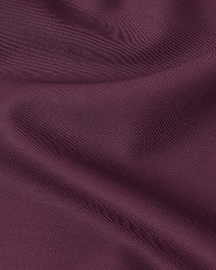 Maroon Plain Super 120's Blended Wool Suiting Fabric, 150 Cms, India-D24971