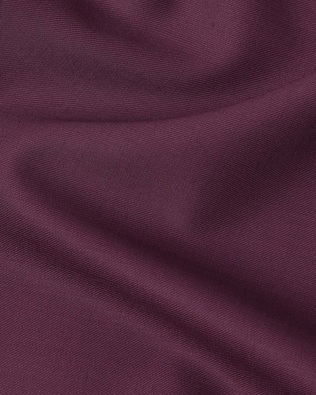 Maroon Plain Super 120's Blended Wool Suiting Fabric, 150 Cms, India-D24971