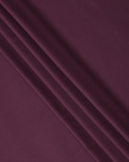 Maroon Plain Super 120's Blended Wool Suiting Fabric, 150 Cms, India-D24971