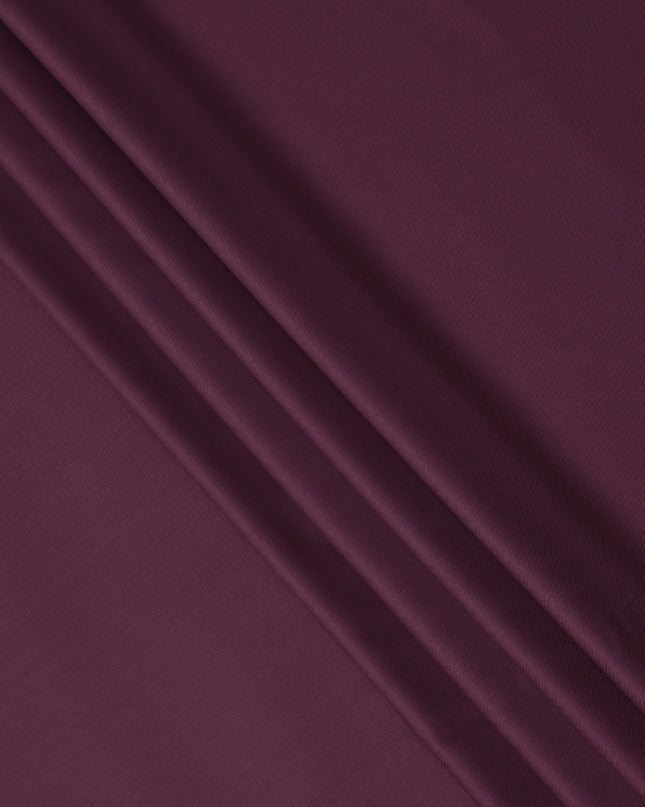 Maroon Plain Super 120's Blended Wool Suiting Fabric, 150 Cms, India-D24971