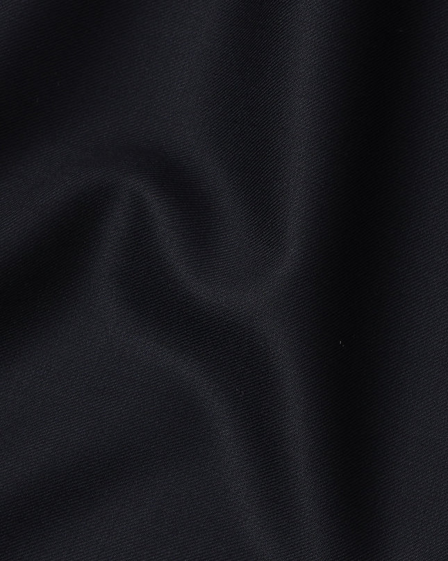 Black Plain Super 120's Blended Wool Suiting Fabric, 150 Cms, India-D24970