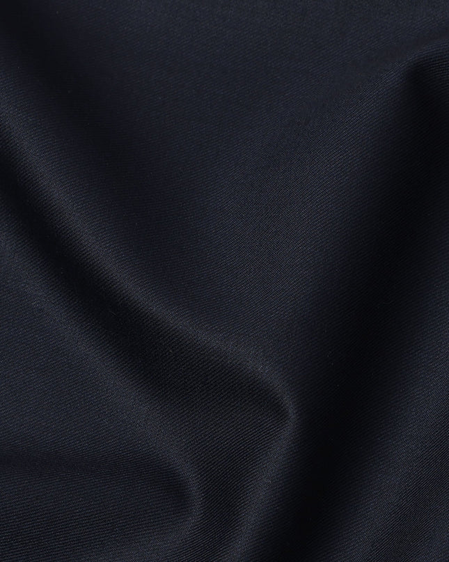 Navy Blue Solid Super 150's Blended Wool Suiting Fabric, 150 Cms, India-D24699 Regal Fabrics