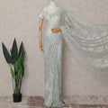Seafoam Mint French Chantilly Lace Saree