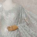 Seafoam Mint French Chantilly Lace Saree