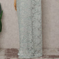 Seafoam Mint French Chantilly Lace Saree