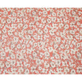Coral Peach and Ivory Floral Printed Viscose Georgette Fabric with Pastel Leaf Detailing and Elegant Bloom Motifs, 110 Cms Width, Made in India-D25874