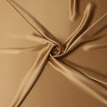 Golden Beige Premium Pure Silk Satin Fabric with Smooth Glossy Finish and Fluid Drape, 110 Cms Width, Made in China-D25920