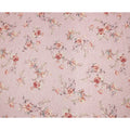 Baby Pink Floral Printed Viscose Cotton Fabric, 110 Cms Width, India-D24824