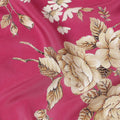 Red Floral Pure Silk Crepe Fabric 110cm - 1104751