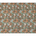 Brown Floral Pure Silk Crepe Fabric 110cm - 1104812