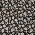 Black Floral Pure Silk Crepe Fabric 110cm - 1104843