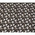 Black Floral Pure Silk Crepe Fabric 110cm - 1104843