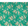 Green Floral Pure Silk Crepe Fabric 110cm - 1104867