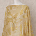 قماش ديراك من الحرير الصومالي التجريدي، من لوركس معدني ذهبي فرنسي، بطول 3.5 متر، وعرض 140 سم، صنع في فرنسا - D24755