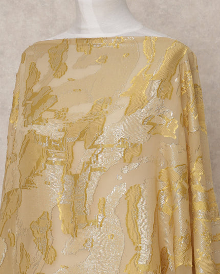 قماش ديراك من الحرير الصومالي التجريدي، من لوركس معدني ذهبي فرنسي، بطول 3.5 متر، وعرض 140 سم، صنع في فرنسا - D24755