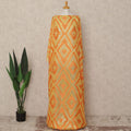 Orange Geometric Fransawi Silk Chiffon Dirac Lurex