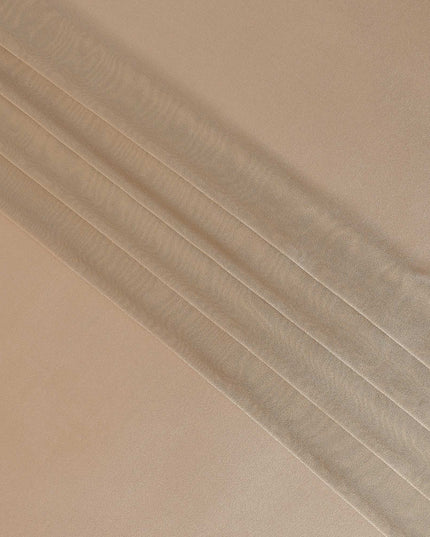 قماش حرير خالص فاخر بلون بني جمل، عرض 110 سم، فرنسا - D25462