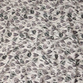 Ivory Grey Botanical Floral Leaf Print Pure Linen Fabric, Elegant Nature Inspired Printed Linen Material for Apparel Sewing Dressmaking Craft Textile, 140 Cms Width, Made In India-D28423
