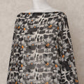 Black & White Daisy Print Traditional Somali Cotton Voile Dirac Fabric, 3.5 Mtrs, Width 140 Cms, Made in India-D24706