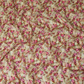 Pink Floral Jacquard Viscose Crepe 110cm