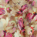 Pink Floral Jacquard Viscose Crepe 110cm