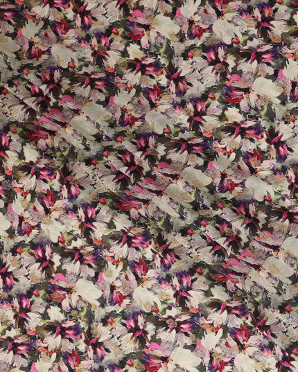 Multicolor Abstract Floral Jacquard Viscose Crepe 110cm