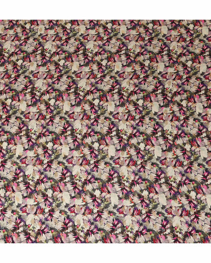 Multicolor Abstract Floral Jacquard Viscose Crepe 110cm