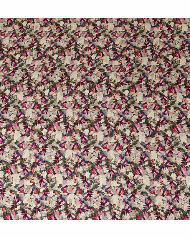 Multicolor Abstract Floral Jacquard Viscose Crepe 110cm