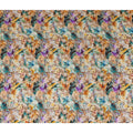 Beige Abstract Floral Jacquard Viscose Crepe 110cm