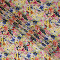 Yellow Tropical Floral Jacquard Viscose Crepe 110cm